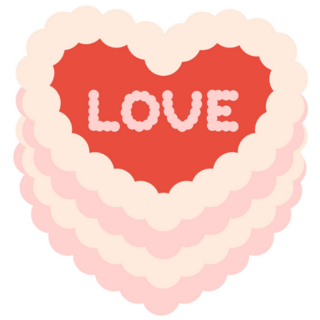Love Coquette Cake Sticker