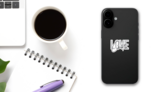 Love Croatia Typography Sticker on a Phone (New) example