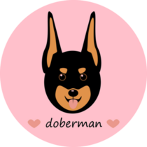 Love Doberman Sticker