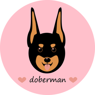 Love Doberman Sticker
