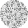 Love Doodle Hearts Pattern Sticker