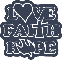 Love Faith Hope Sticker