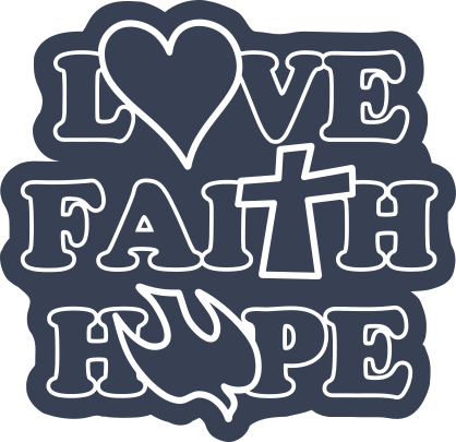 Love Faith Hope Sticker