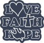 Love Faith Hope Sticker
