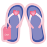 Love Flip Flops Illustration Sticker