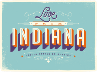 Love From Indiana Sticker