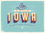 Love From Iowa Sticker
