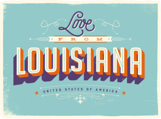 Love From Louisiana Sticker