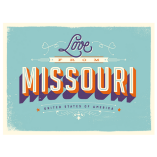 Love From Missouri Sticker