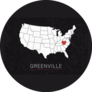 Love Greenville South Carolina Heart On Map Sticker