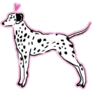 Love Heart Dalmatian Sticker