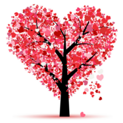 Love Heart Tree Sticker