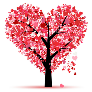 Love Heart Tree Sticker
