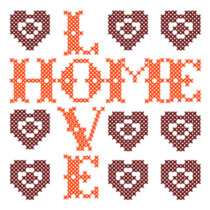 Love Home Stitched Sticker