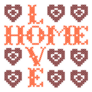 Love Home Stitched Sticker