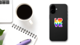 Love Icon Sticker on a Phone (New) example