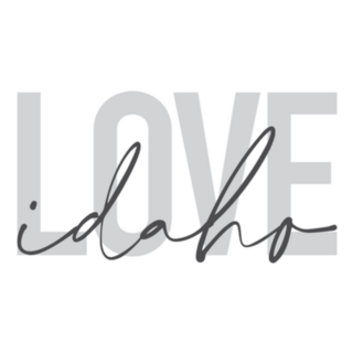 Love Idaho Lettering Sticker