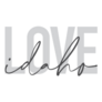Love Idaho Lettering Sticker