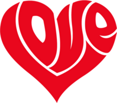 Love In Shape Of A Heart Sticker