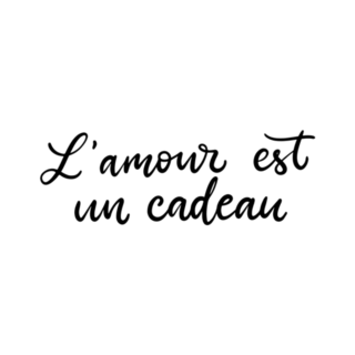 Love Is A Gift French Lettering Sticker