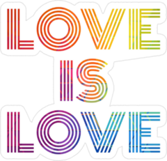 Love Is Love Rainbow Fade Sticker