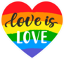 Love Is Love Rainbow Heart Sticker