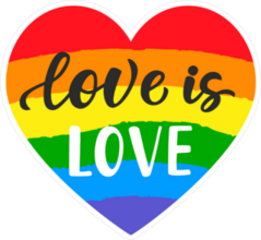 Love Is Love Rainbow Heart Sticker