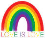 Love Is Love Rainbow Sticker