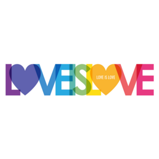 Love Is Love Rainbow Typography Sticker
