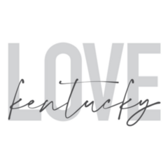 love Kentucky Handwritten Typography Sticker