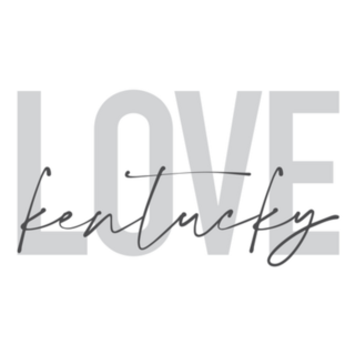 love Kentucky Handwritten Typography Sticker