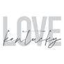 love Kentucky Handwritten Typography Sticker