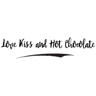 Love Kiss And Hot Chocolate Lettering Sticker