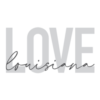 Love Louisiana Beautiful Lettering Sticker
