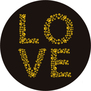Love Made Of Paw Prints Sticker