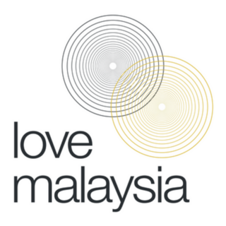 Love Malaysia Modern Typographic Sticker