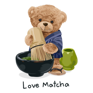 Love Matcha With Bear Sticker