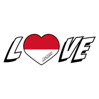 Love Monaco Lettering Sticker