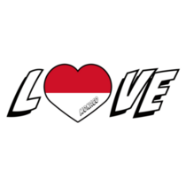 Love Monaco Lettering Sticker
