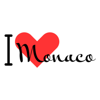 Love Monaco Text Sticker