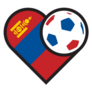 Love Mongolia Soccer Ball Sticker 