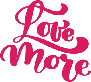 Love More Stylish Text Sticker