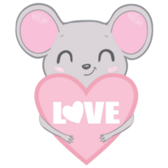 Love Mouse Sticker