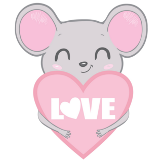 Love Mouse Sticker