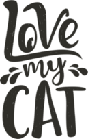 Love My Cat Text Sticker