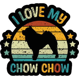 Love My Chow Chow Sticker