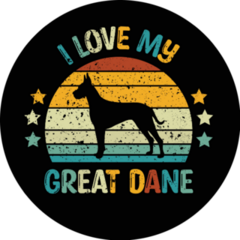 Love My Great Dane Sticker