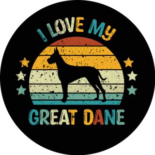 Love My Great Dane Sticker