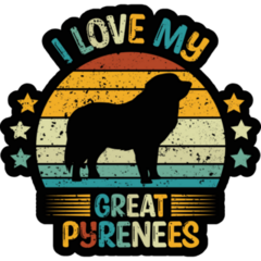 Love My Pyrenees Sticker