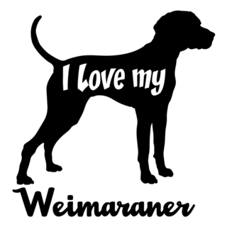 Love My Weimaraner Sticker